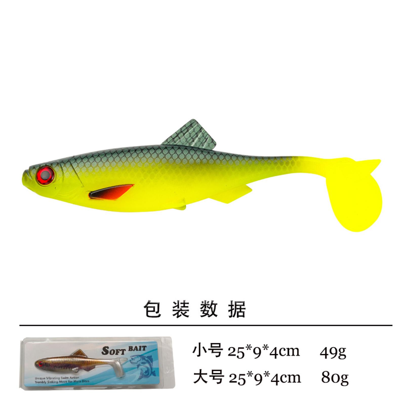 

Fishing Lure Soft Bait Artificial Bionic Lure Sea Fishing Simulation Soft Bait Realistic Fish Shape Lure for Saltwater Freshwater Fishing One Size
