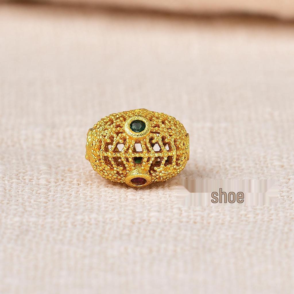 Vintage Gold Spacer Beads for DIY Bracelets & Necklaces – High-Grade Crystal Accessories with Strong Color Protection