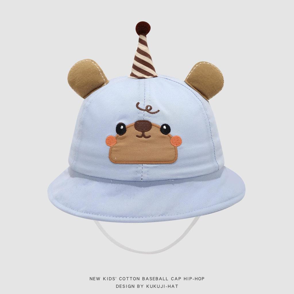 Unisex Baby Bear Bucket Hat - Cute, Adorable Spring & Autumn Sun Protection