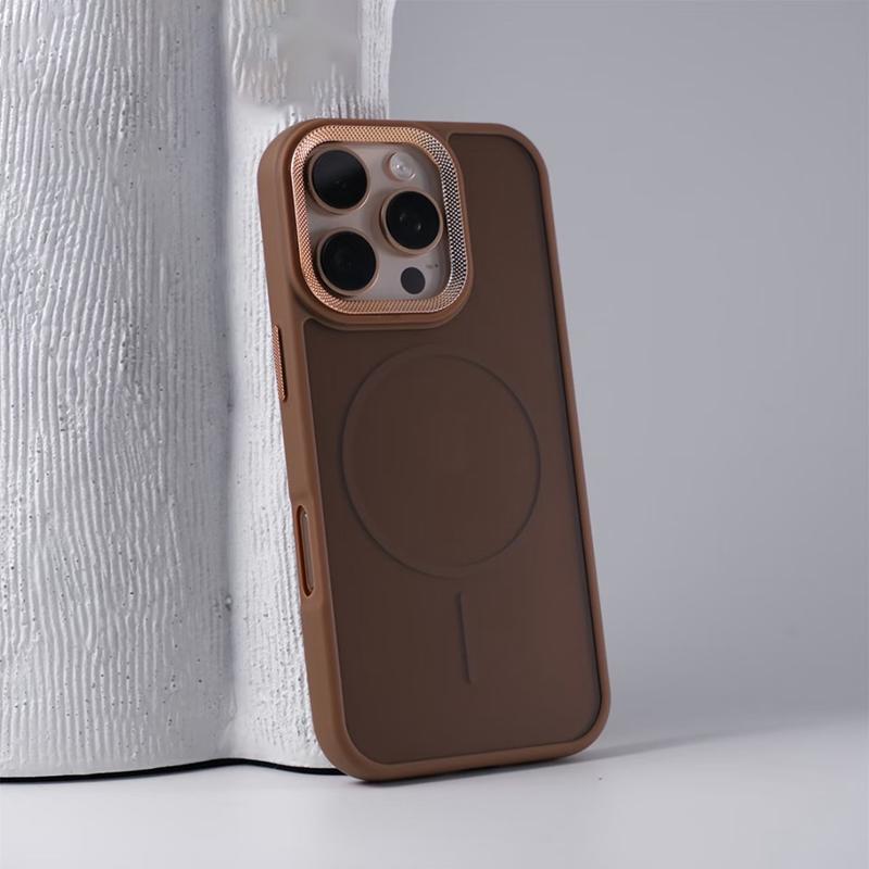 Luxus Spiricle Kamera Magsafe Hülle für iPhone 16 15 Pro Max 14 13 12 11 Pro Max Matt Magnetisch PC Stoßfeste Abdeckung für iPhone16