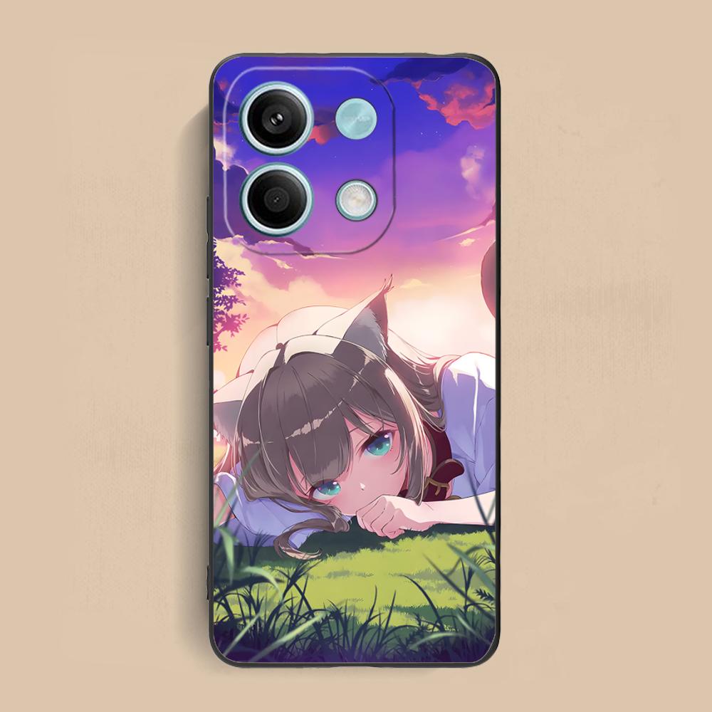 Anime Kinako Hara Mobile Phone Case for Xiaomi Redmi 15 14 13 12 A5 3 2 1 C Plus 4G 5G Colorful Printing Cover Smartphone Luxury