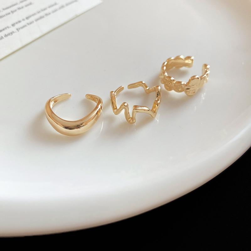 Gold Plated Zircon Pearl Glass Tassel Open Ring - Luxury Statement Piece Ring