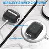 (Black-White) for AirPods Pro 3 with Phone Holder Safety Lock Protective Case for Apple AirPods Pro 3rd Generation with Lanyard