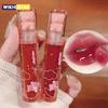 6 Color Lip Glaze, Cute Little Bear, Mirror Gloss, Jelly Lips with Sparkling Light Dew Water, Long-lasting Stain Resistant Trans