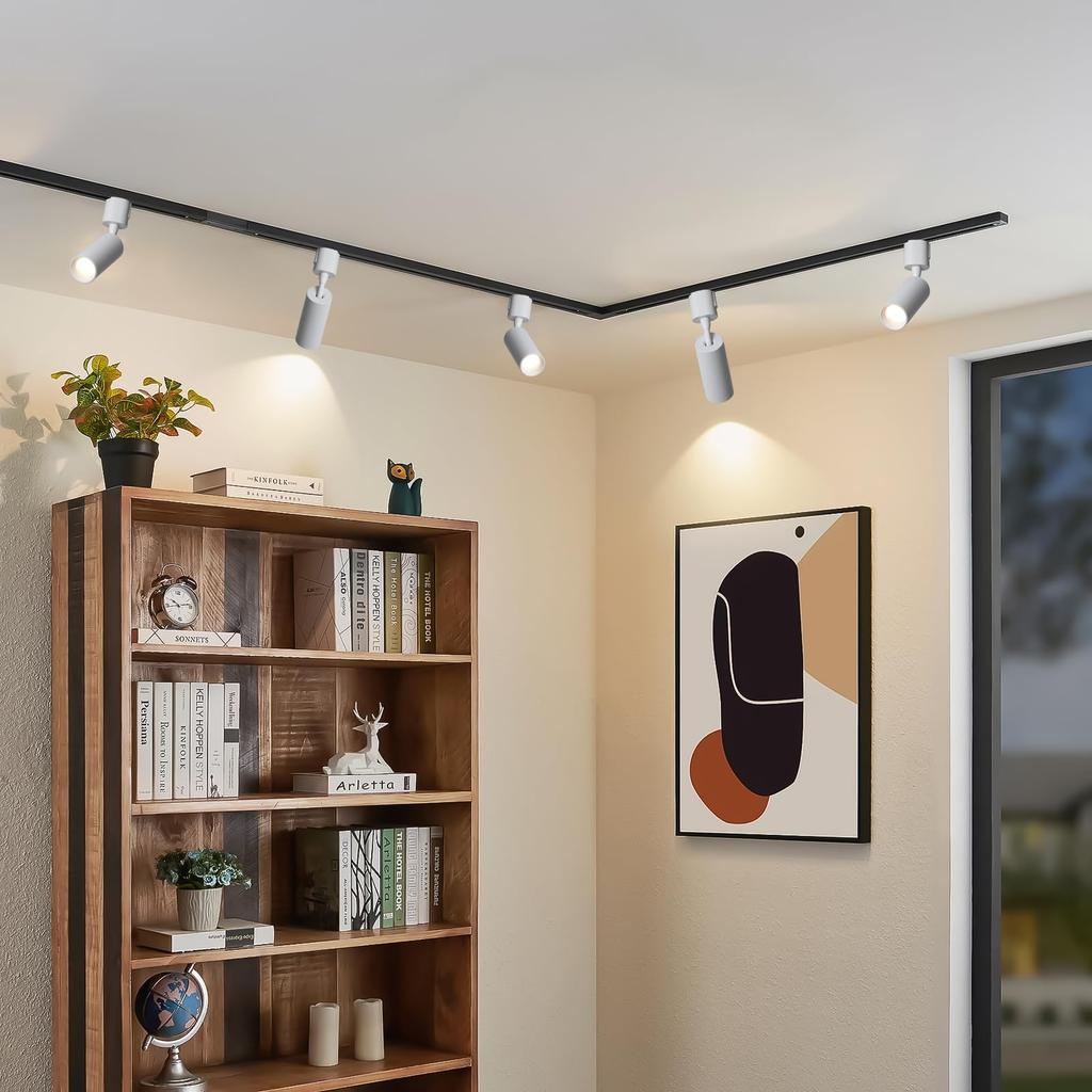 Szbritelight Integrated LED Spotlights for Lighting Rails, Indirect Lighting, 40W Equivalent (4.6W Power Consumption), 450lm, Warm White, 3000K, COB,