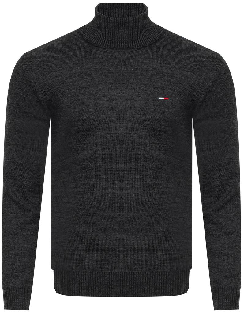 Men' Turtleneck Sweater - S8516 Dark Gray