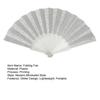Summer Folding Fan with Glitter Powder Portable Plastic Ribs Hand Fan Men Women Dance Performance Props Party Favors
