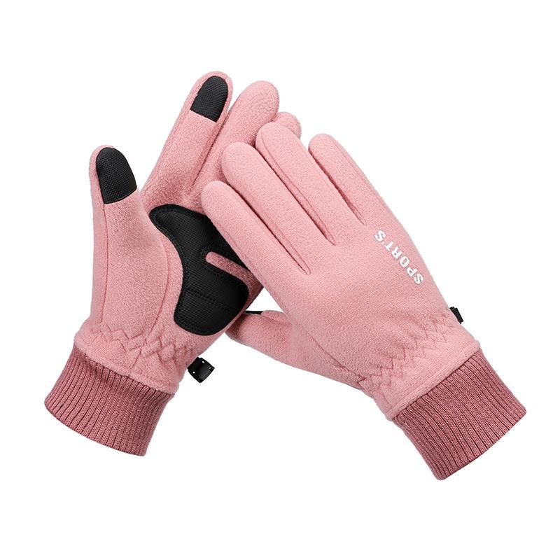 Winter Thermal Gloves Fleece Thickened Cold-proof Touch Screen Cycling Electric Vehicle Driving Gloves Winter Outdoor Gloves