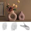 Simple Vase Silicone Mold DIY Donut Shape Flower Pot Plaster Table Ornaments Flower Arrangement Planter Craft Casting Molds