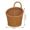 1 Stück gewebter Hängekorb-Organizer für Küche Gemüse Kleinkram Pflanzen Imitation Rattan Küchenaufbewahrungskorb Heimdeko