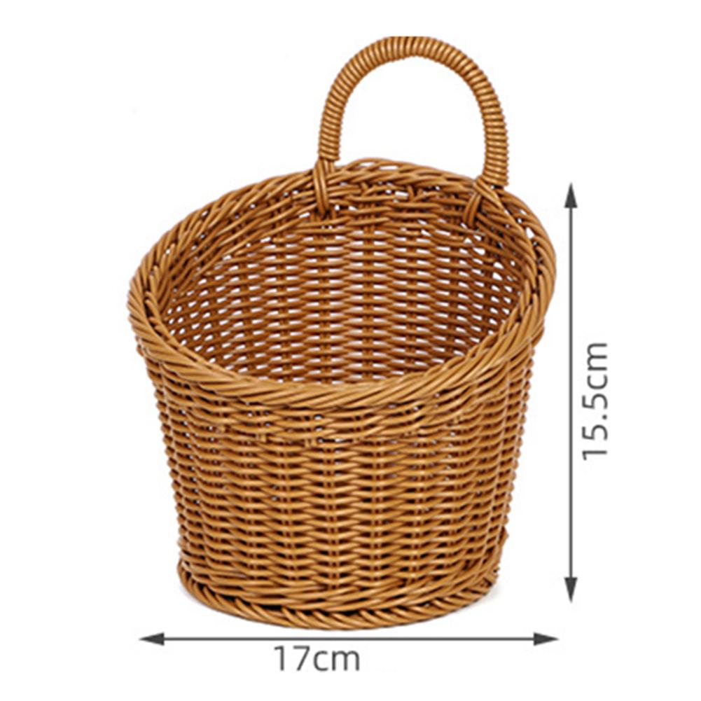 1 Stück gewebter Hängekorb-Organizer für Küche Gemüse Kleinkram Pflanzen Imitation Rattan Küchenaufbewahrungskorb Heimdeko