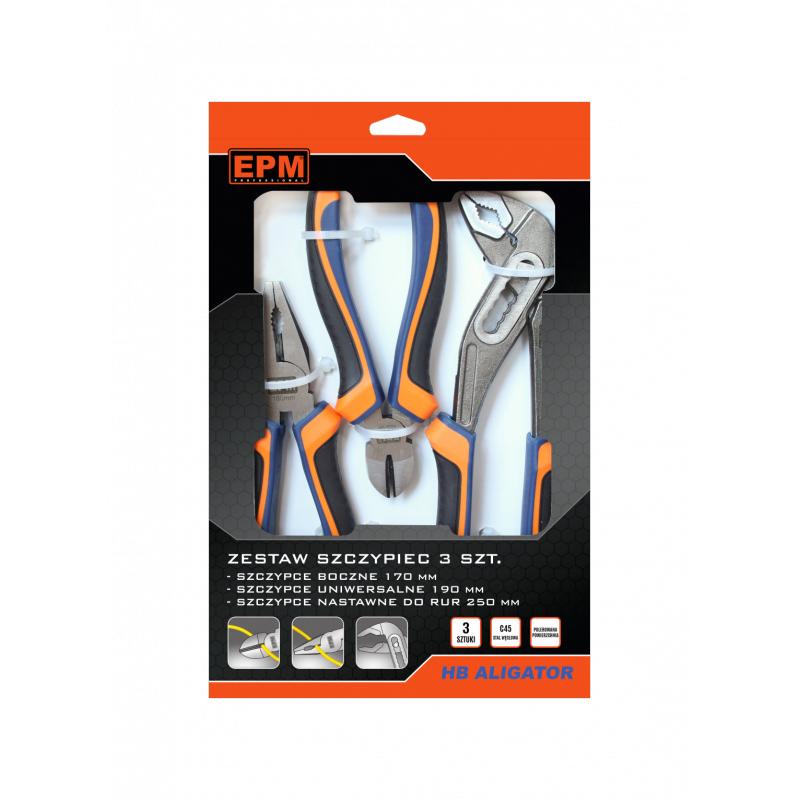 HB ALLIGATOR PLIERS SET 3 PIECES - E-400-0042
