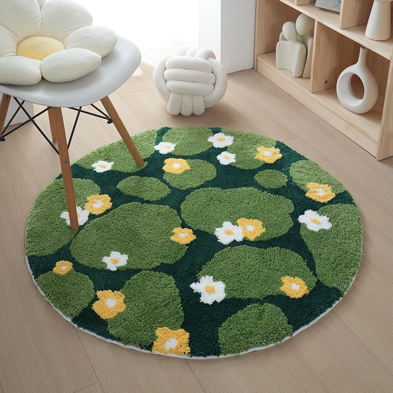 Absorbent Non-Slip Velvet Bathroom Floor Mat - High/Low Pile, Dirt-Resistant, Multi-use for Bathroom or Coffee Table