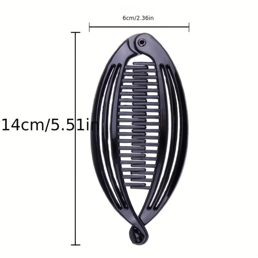 3Stk. Neu Korea Große Größe Fischspange Haar Haarnadel Top-Klammer Scheibenhaar Kunststoff Haarklammern Klemmen Damen Make-up Kopfschmuck Haaraccessoires