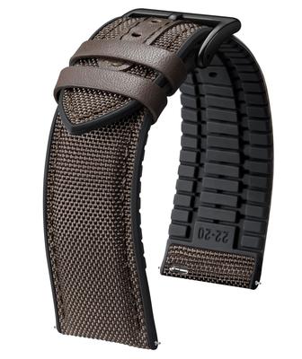 Pulseira de relógio de nylon e silicone 18 mm 19 mm 20 mm 21 mm 22 mm, liberação rápida, lona e borracha, pulseira híbrida de substituição para relógio para homens e mulheres, 9 cores