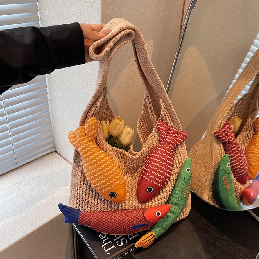 Pletená taška přes rameno pro ženy Velká háčkovaná plážová taška Hobo taška Kabelky Taška Tote Dámská síťovaná pletená taška přes rameno Estetická cestovní taška Tote