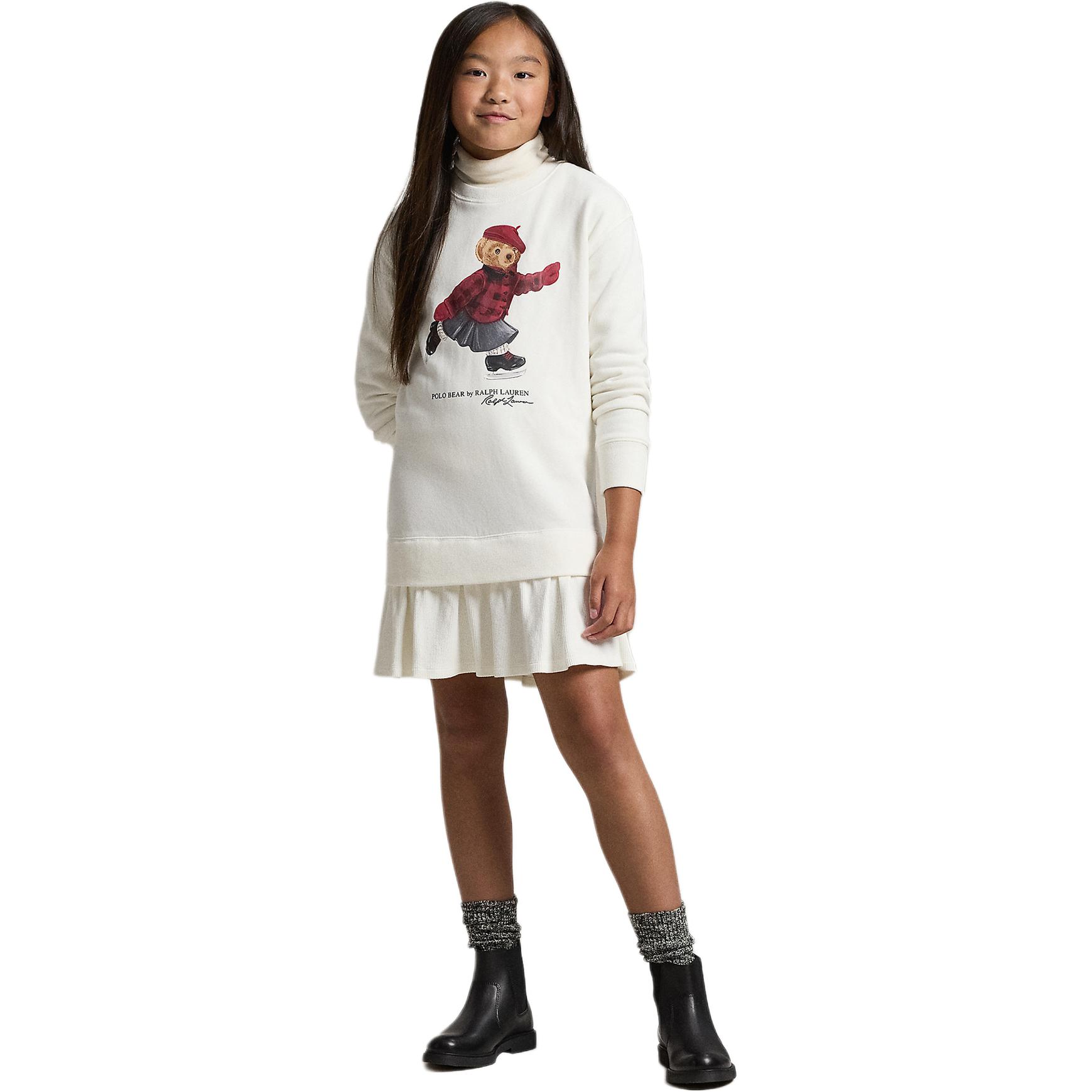 

Polo Ralph Lauren Милое мультяшное платье с длинным рукавом и круглым вырезом, повседневное платье для детей CWPODRSG3D21089 L