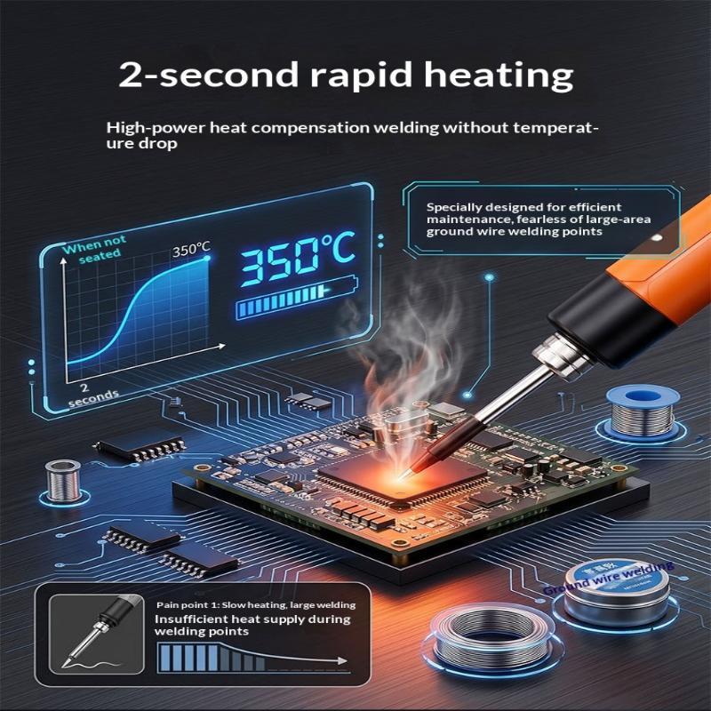 Zestaw 3 uniwersalnych grotów do lutownicy, kompatybilny z USB 5V, do zasilanych bateryjnie mini lutownic, dla hobbystów i do napraw elektronicznych