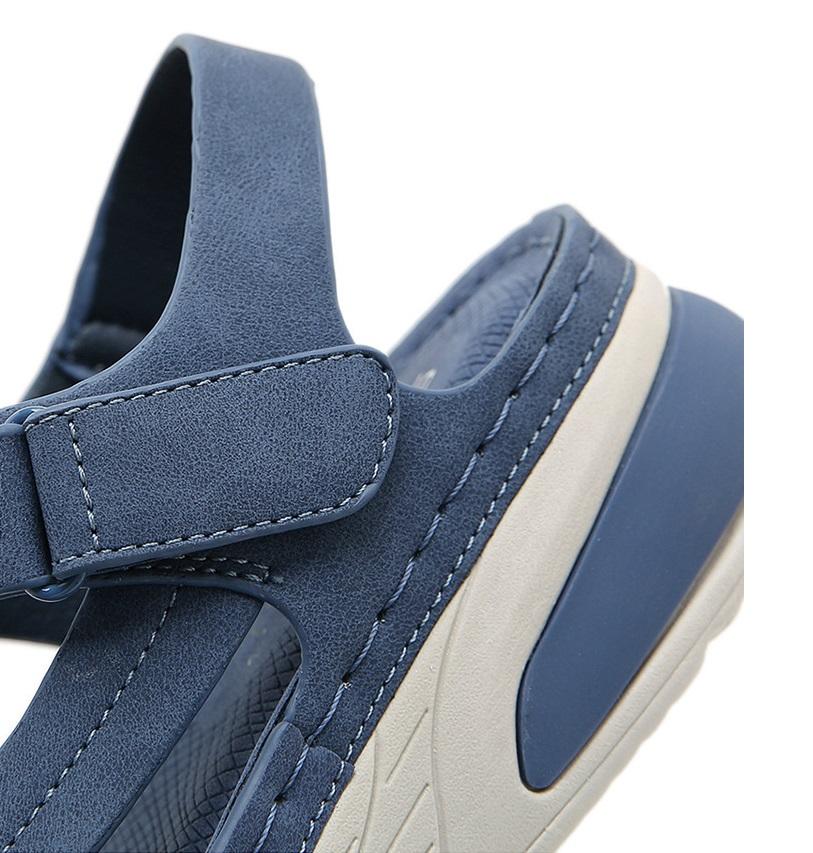 2024 Orthpedic Sandals Women's Faux Leather Shoes Summer Strappy Sandal Elder Woman Wedged Heel Shoes Comortable Mom Sandals