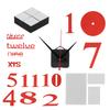Modern DIY Digital Wall Clock Sticker Decals for Home Living Room Office DecorationRed