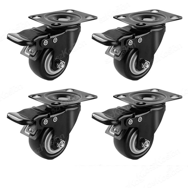 1pcs/lot Furniture Casters Wheels PP Fixed Swivel Caster Roller Wheel For Heavy Duty Platform Trolley Chair Household Accessory