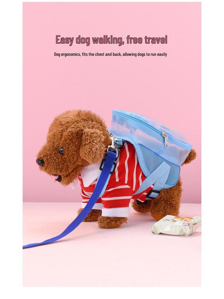 Haustier Ausflugsrucksack: Niedlicher Mesh Teddy Kätzchen & Welpe Reiseschultasche