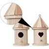 Wooden Hummingbird House Wild Bird For Outdoor Garden Yard Balcony Hanging Feeder Decoration Swallow Sparrow Nesting House