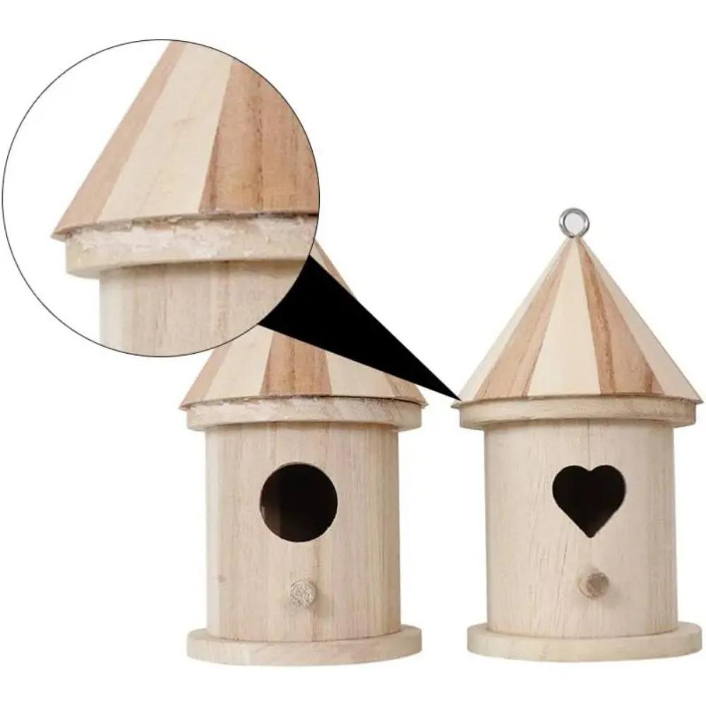 Wooden Hummingbird House Wild Bird For Outdoor Garden Yard Balcony Hanging Feeder Decoration Swallow Sparrow Nesting House