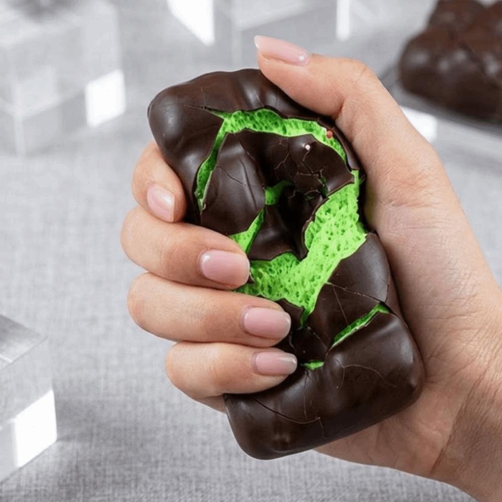 Portable Crispy Chocolate Squishy Toy Lightweight Cracking Crispy Pinch Toy Office