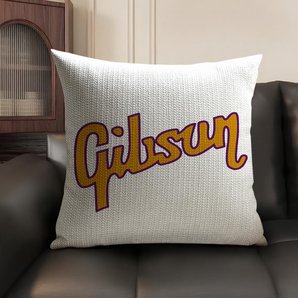Fashion Brand G-Gibson Cushion Cover Summer Breathable Linen Organic Fabric Double-Sided Printing Sofa Pillow Case Home Decor