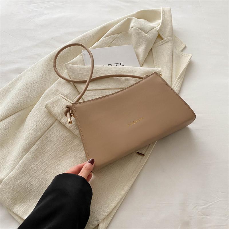 Fashionable Minimalist Womens Handbag 2024 New Pu Shoulder And Crossbody Bag хаки