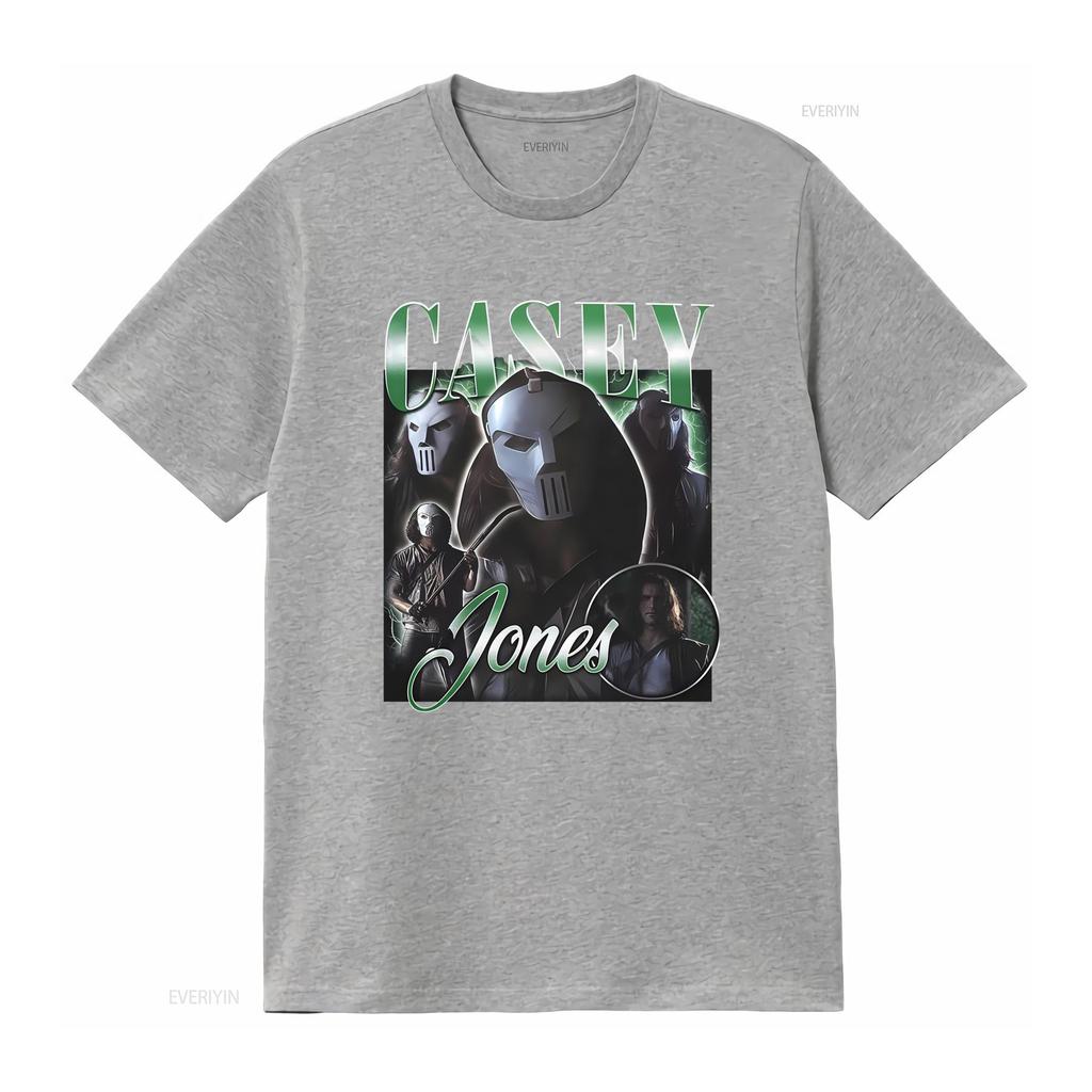 Casey Jones T Shirt Stylish Design With Iconic Masks And Name Print For Fans Vintage Washed Stretched Soft Graphic Comfortable
