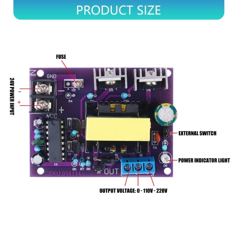 Efficient 100W Inverter DC24V to AC110V 220V Power Supply with High Efficiency 15KHz for Energy Saving in Electronics