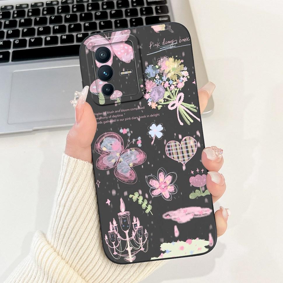 Fashion Panda Cover For Vivo V23 5G Case V2130 V2303 Soft Silicone TPU Fundas Phone Cases For Vivo V 23 V23 5G Back Cover Bumper