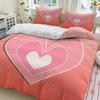 Comforter Love Heart Bedding Set 3D Printed Soft Single Twin Size Home Decor Cute Birthday Gift For Girls