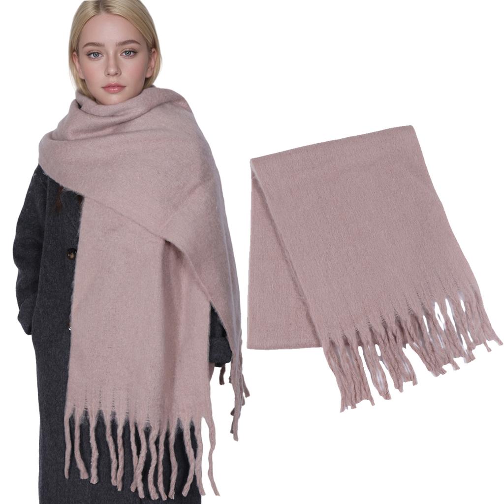 Winter Cashmere Scarf For Women Men Thick Solid Scarves Pashmina Blanket Wraps Soft Neck Warm Bufanda Shawls Long Poncho Echarpe