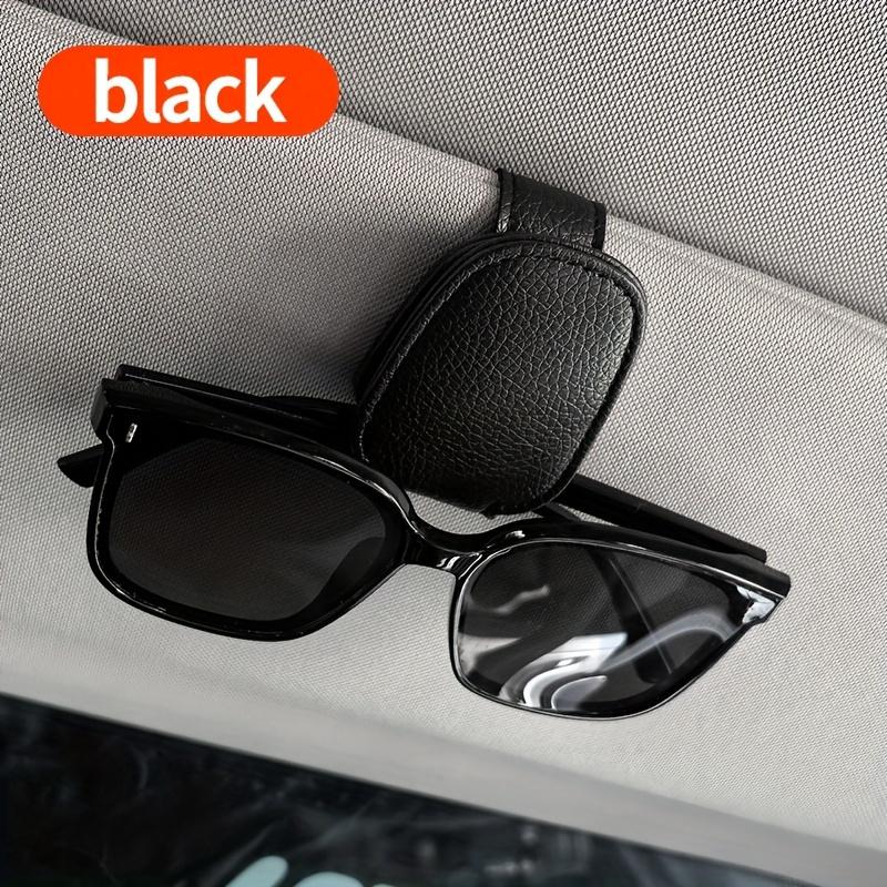 

1pc Universal Car Sun Visor Glasses Clip | PU Material, Auto Eyeglasses Holder, Vehicle Interior Accessories, Eyewear Storage Bracket чёрный