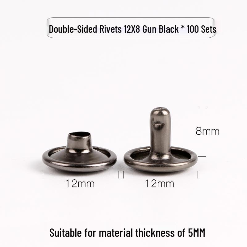 4-12mm DIY Metal Double-Sided Cap Rivet - Decorative Shoe Repair Accessory