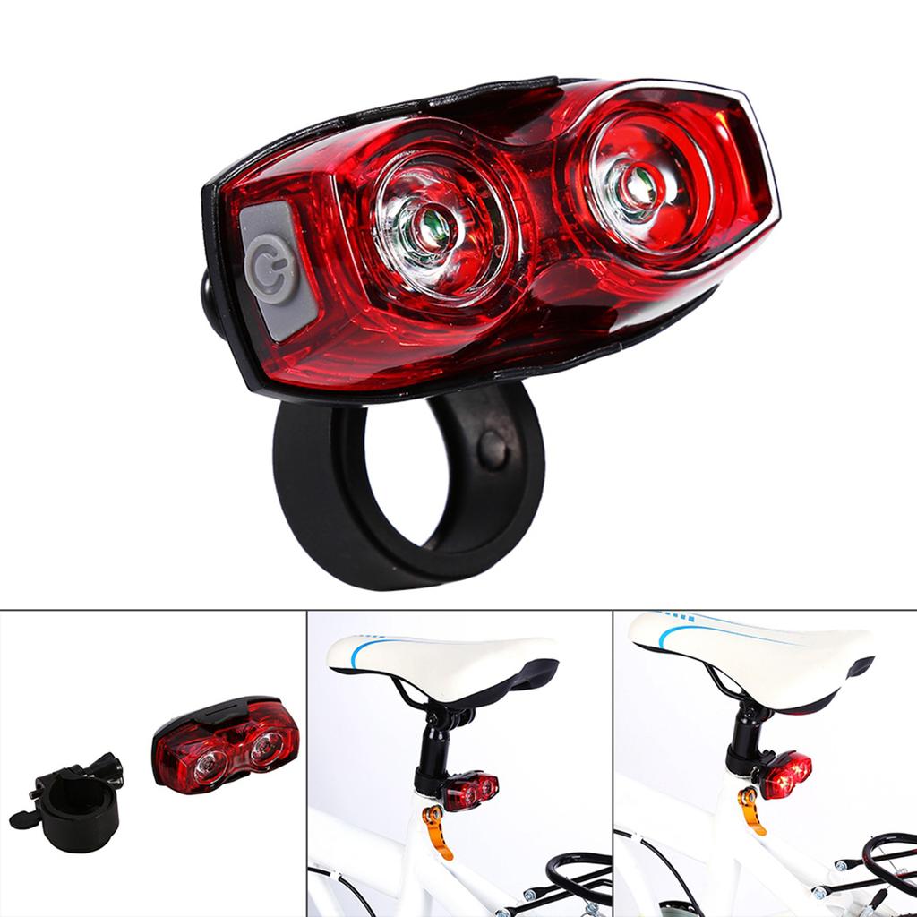 Tail Light, 2 LED Rr Light with 3 Modes for Bike Cycling, sy to Install without Tools