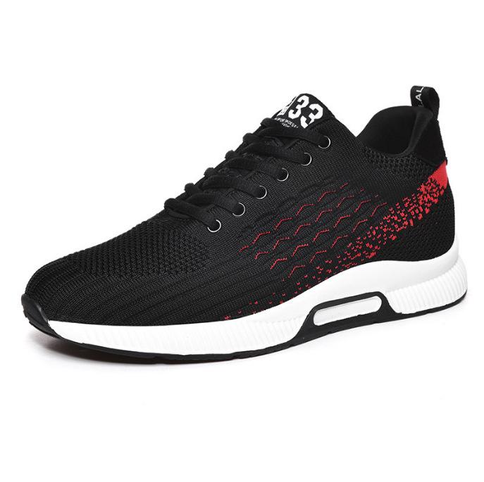 

Mesh shoes invisible heightening hollow breathable fly weaving inner heightening mesh casual sports shoes 37
