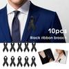 Accesoriu Pin Panglică Prietenos în Negru Clasic Simbolizând Panglică de Griji Potrivit pentru Ocazii de Afaceri și Casual