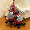 Letter Zodiac Horse Key Ring Cartoon Bag Hanging Pendant Cute Dark Horse Plush Keychain Gift