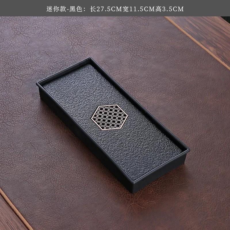 

Imitation Black Stone Water Storage Tea Tray Water Storage Row Chinese Dry Bubble Tea Tray Modern Tea Table Home Decoration