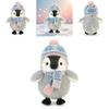 Wear Scarf Hat Penguin Plush Toy Soft Teddy For Kids Bedtime Gift