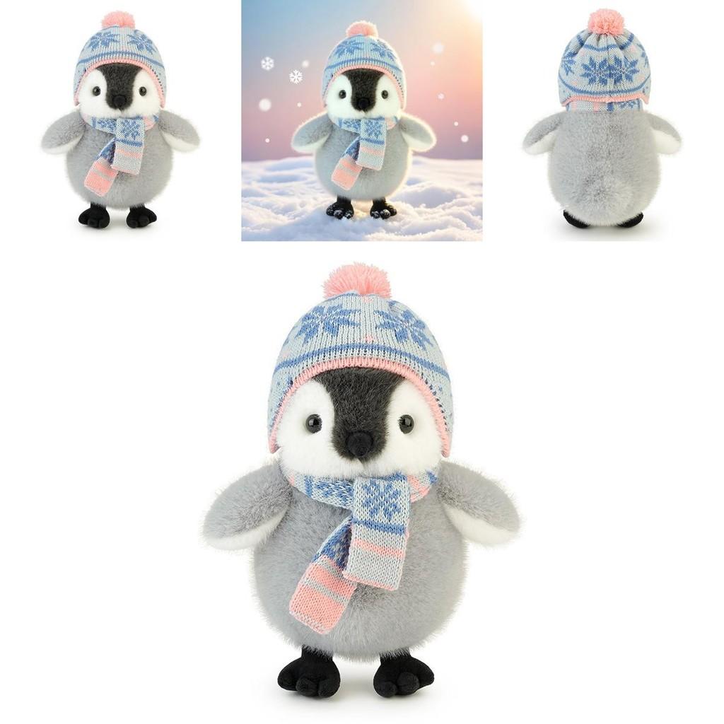 Wear Scarf Hat Penguin Plush Toy Soft Teddy For Kids Bedtime Gift