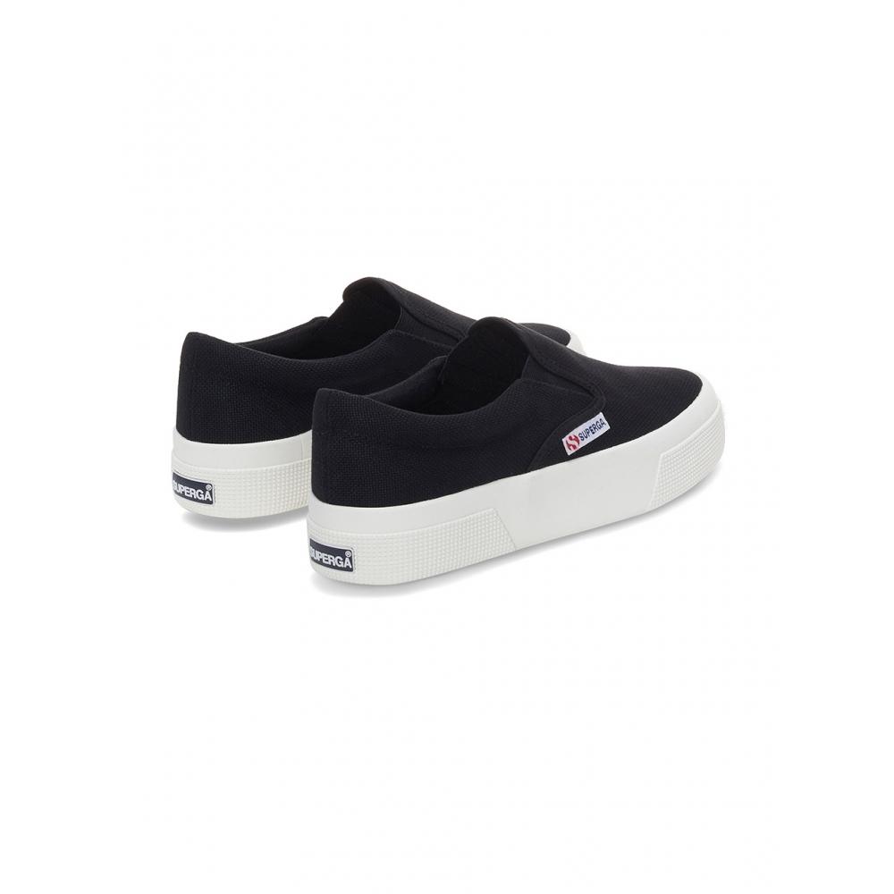 Superga 2740 Platform Slip On Black S7122rwadk