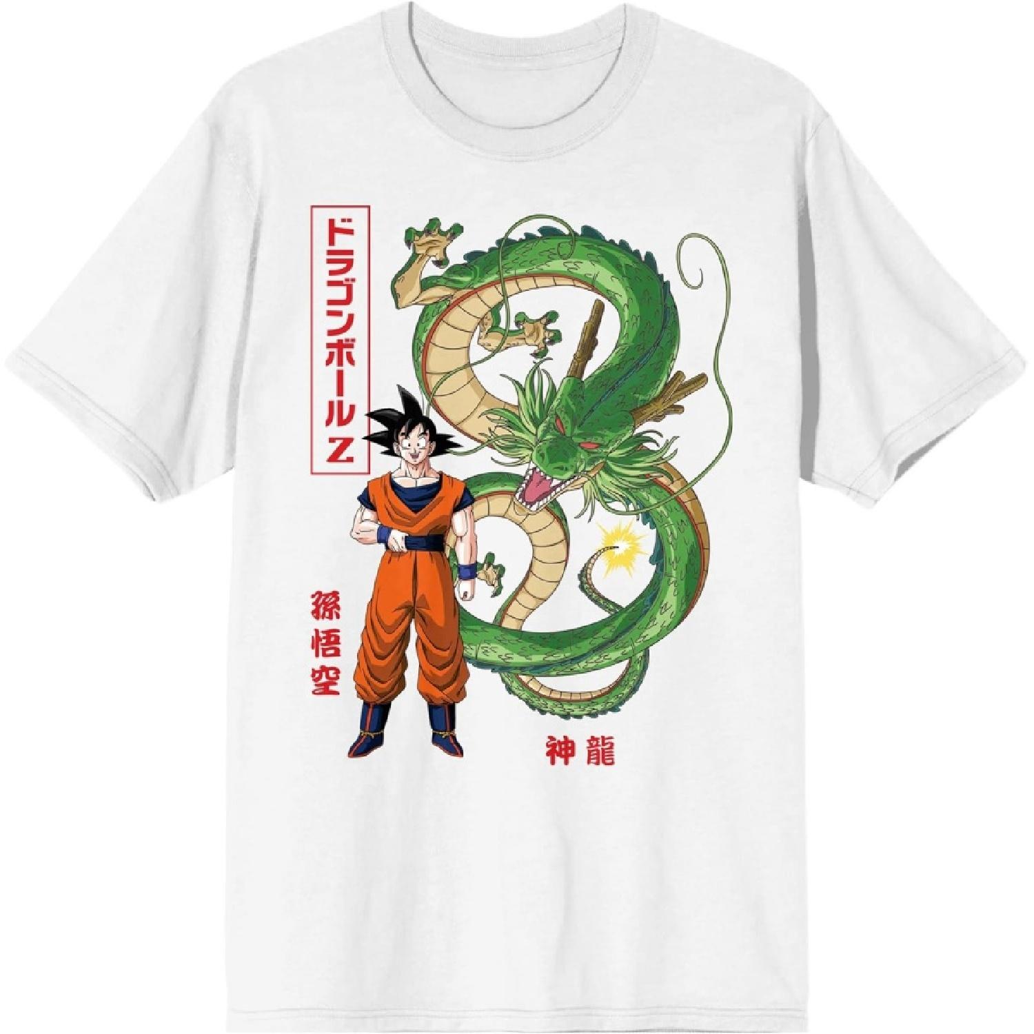 Bioworld Goku and Shenron Dragon Ball Z Men s White T-Shirt XL белый
