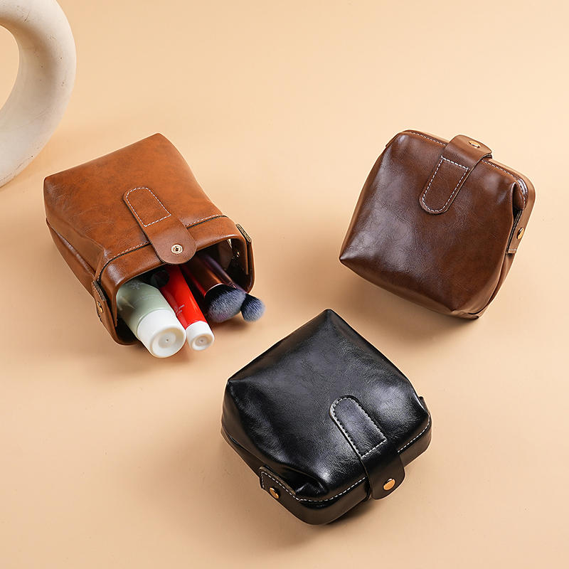 PU Leather Multifunctional Coin Purse Earphone Storage Bag Small Lipstick Clutch Handbag Travel Organizer