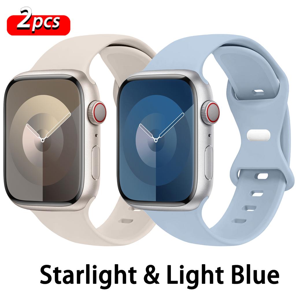 Silicone Strap For Apple Watch Band 44mm 45mm 41mm 40mm 49mm 42mm 38mm 46MM Sport Bracelet iWatch Series Ultra 2 SE 10 9 8 7 6 5