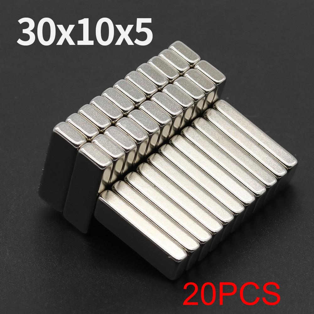 30x10x5mm Ισχυρός Μαγνήτης Νεοδυμίου N35 NdfeB Μόνιμος Μαγνητικός Κύβος Εξαιρετικά Ισχυροί Μαγνήτες Ψυγείου DIY